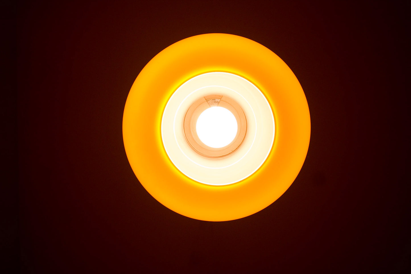 60s Honsel vintage oranje hanglamp