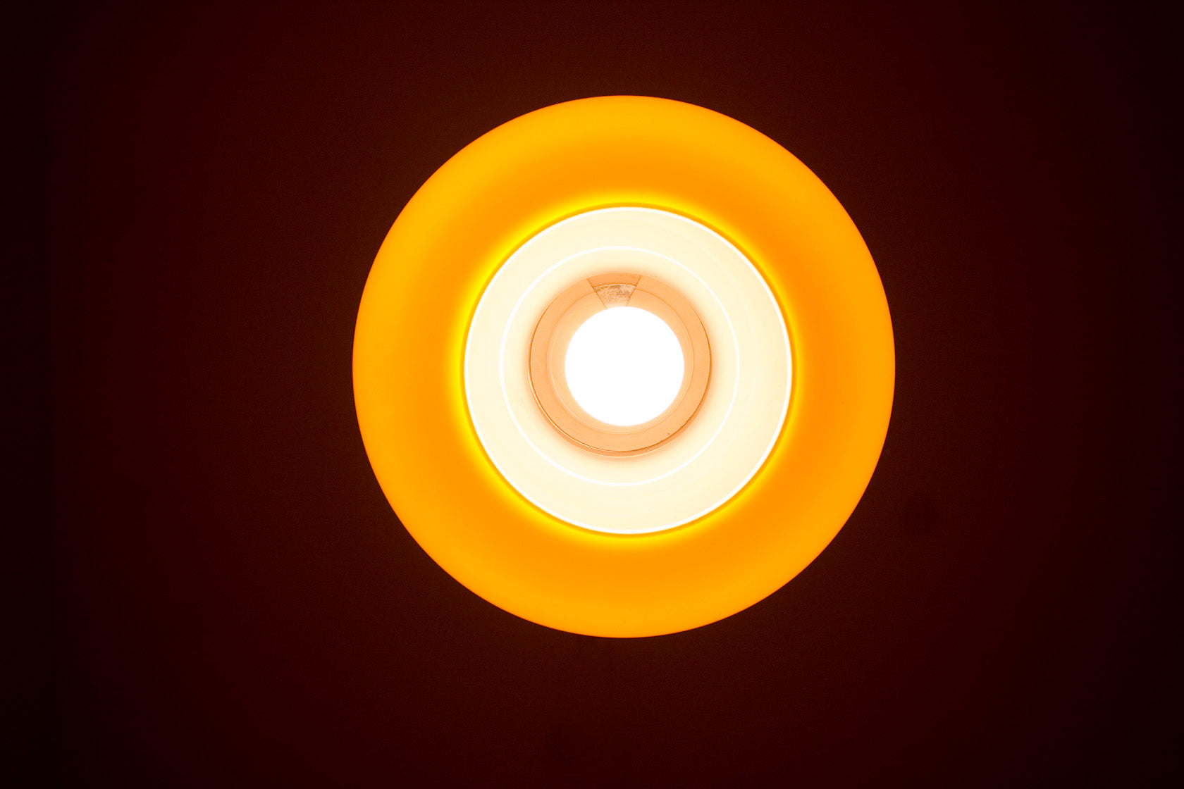 60s Honsel vintage oranje hanglamp