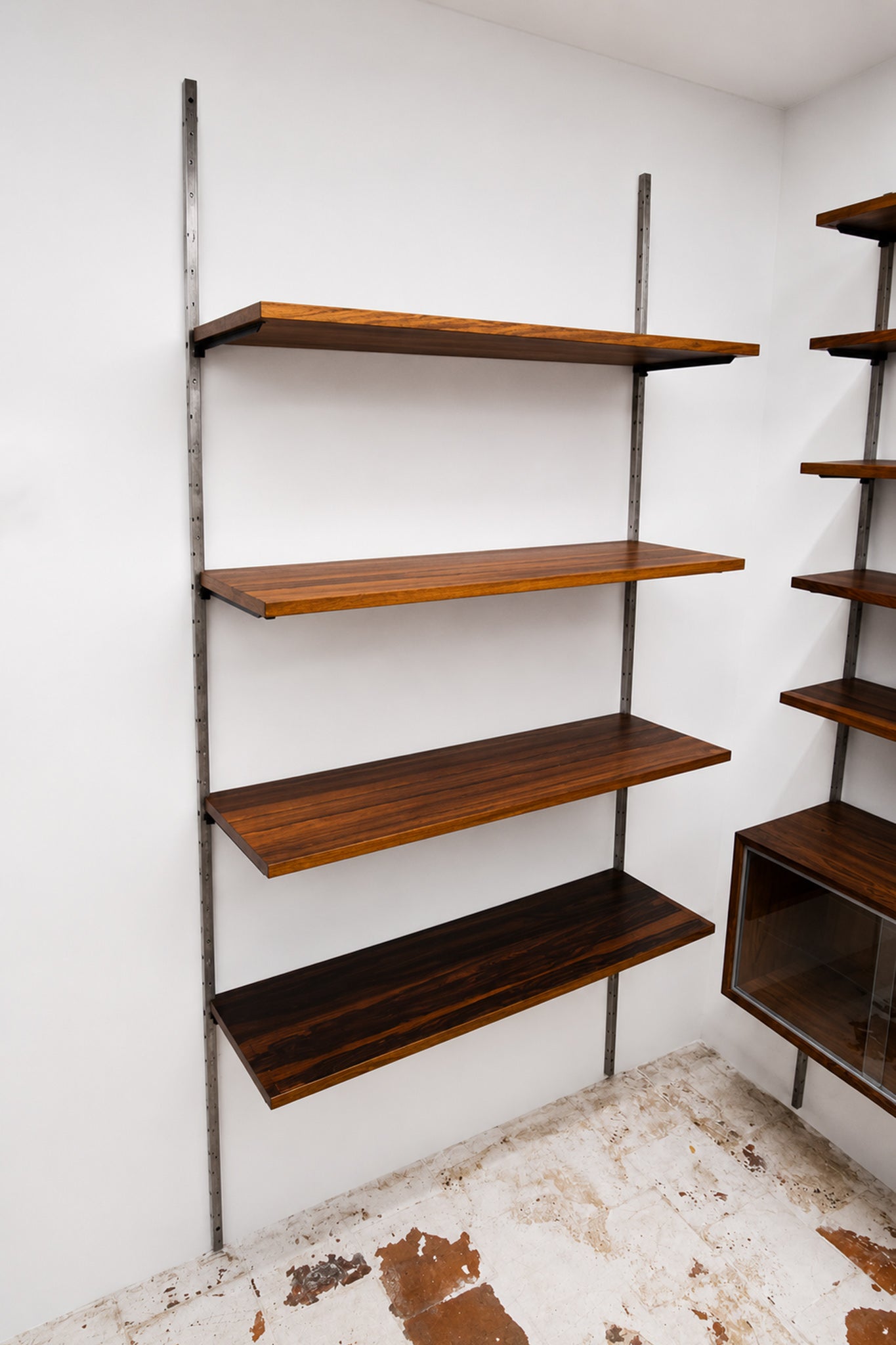 Jaren 60 modulair palissander Tetex wandsysteem