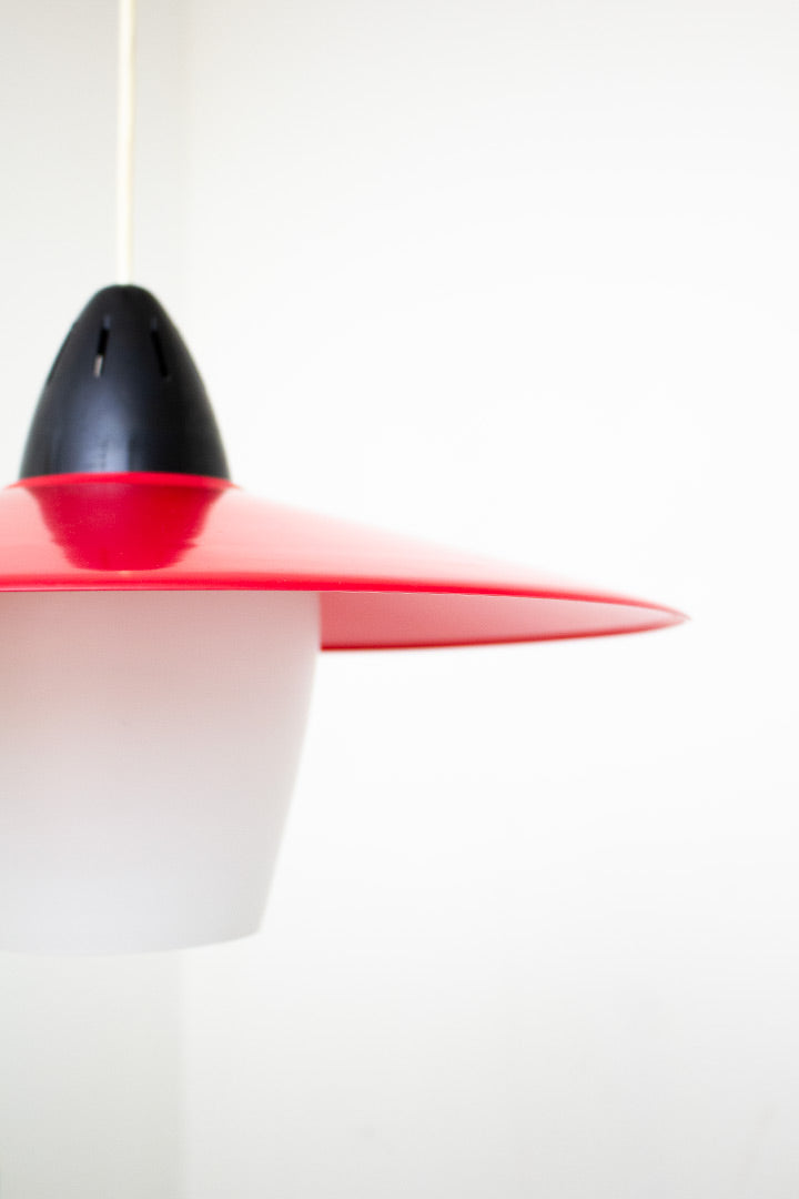 Vintage 60’s Philips hanglamp rood