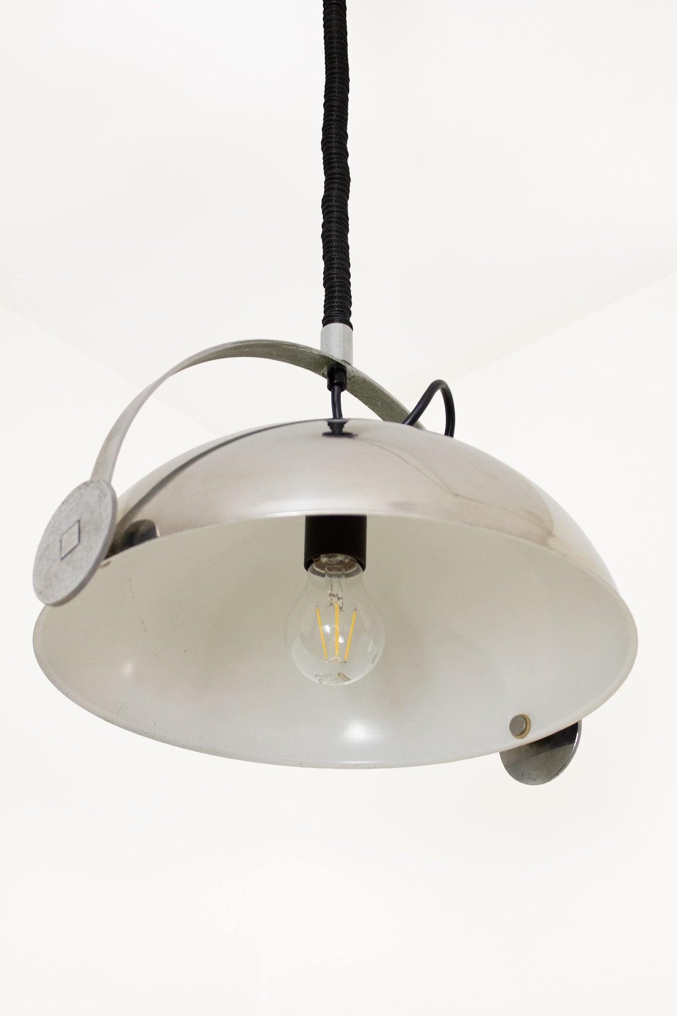 60’s chroom hanglamp Goffredo Reggiani voor Reggiani Srl