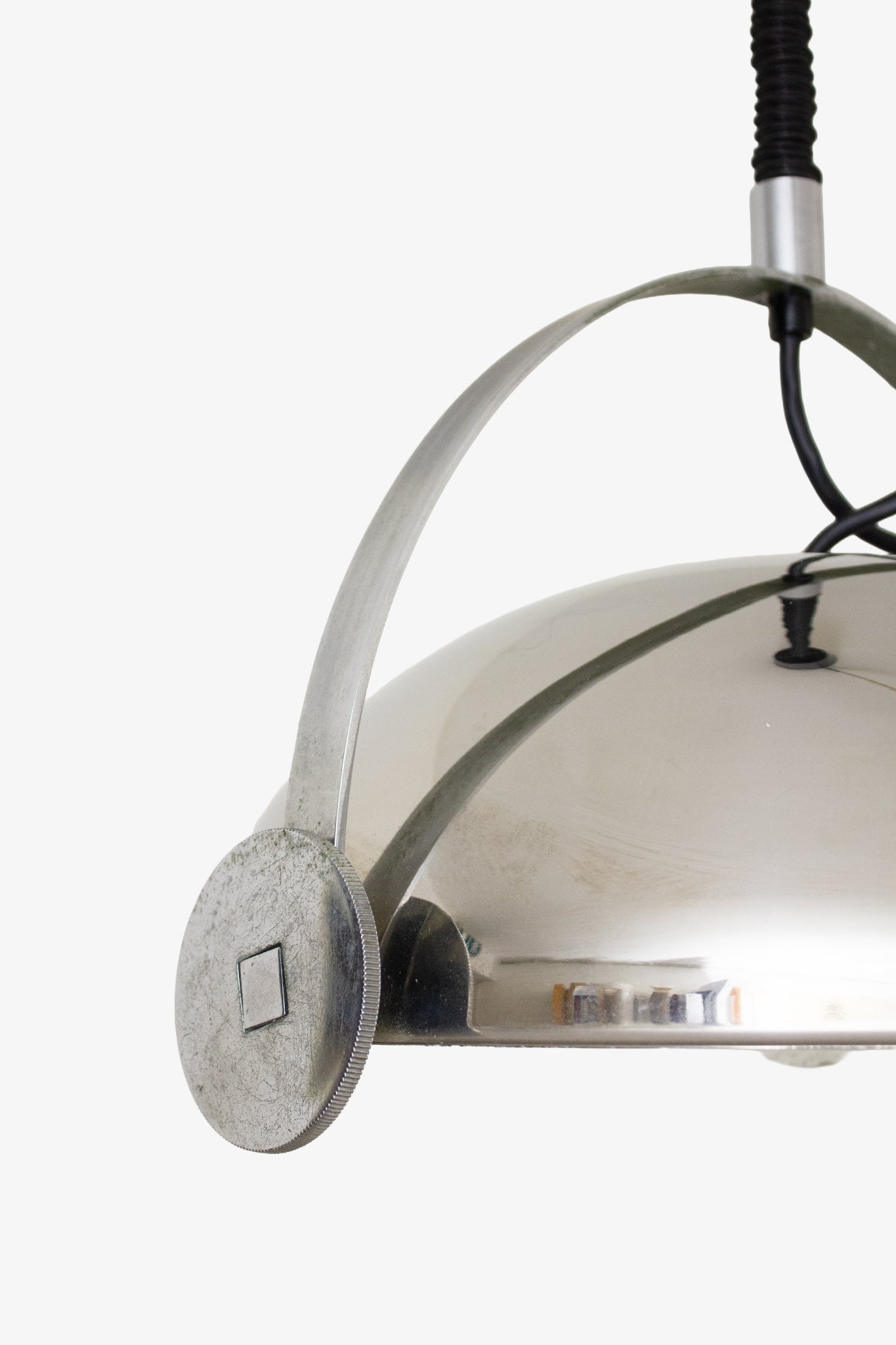 60’s chroom hanglamp Goffredo Reggiani voor Reggiani Srl