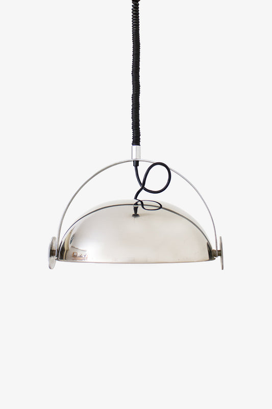 60’s chroom hanglamp Goffredo Reggiani voor Reggiani Srl