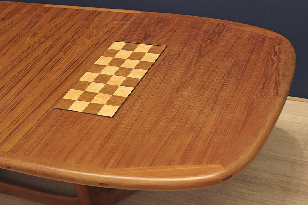 60s vintage Dyrlund eettafel met schaakbord