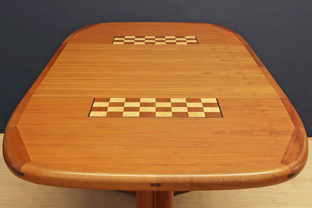 60s vintage Dyrlund eettafel met schaakbord