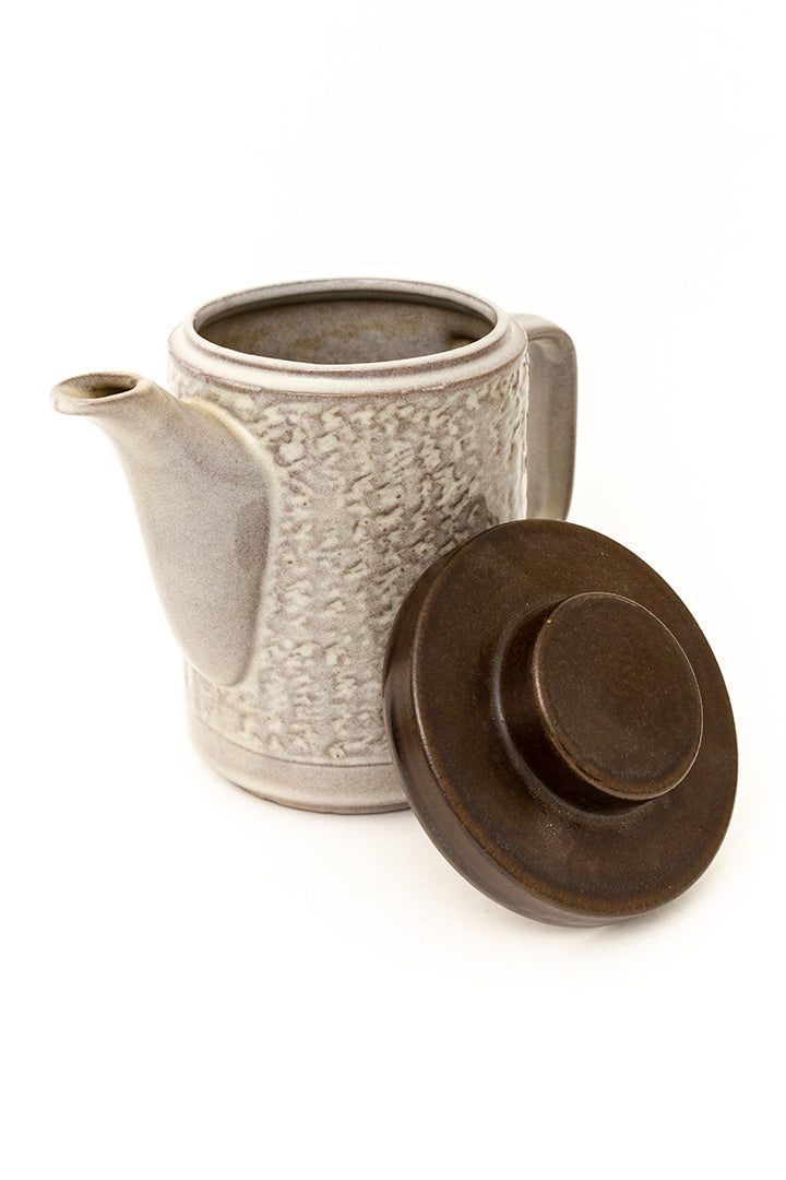 7-delig vintage koffieservies West-Germany bruingrijs geglazuurd