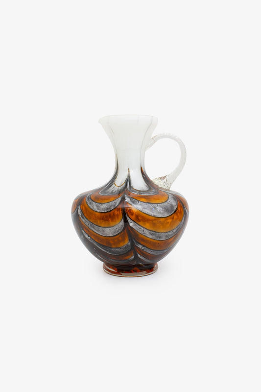 70’s Carlo Moretti oranje grijs opaline glazen karaf