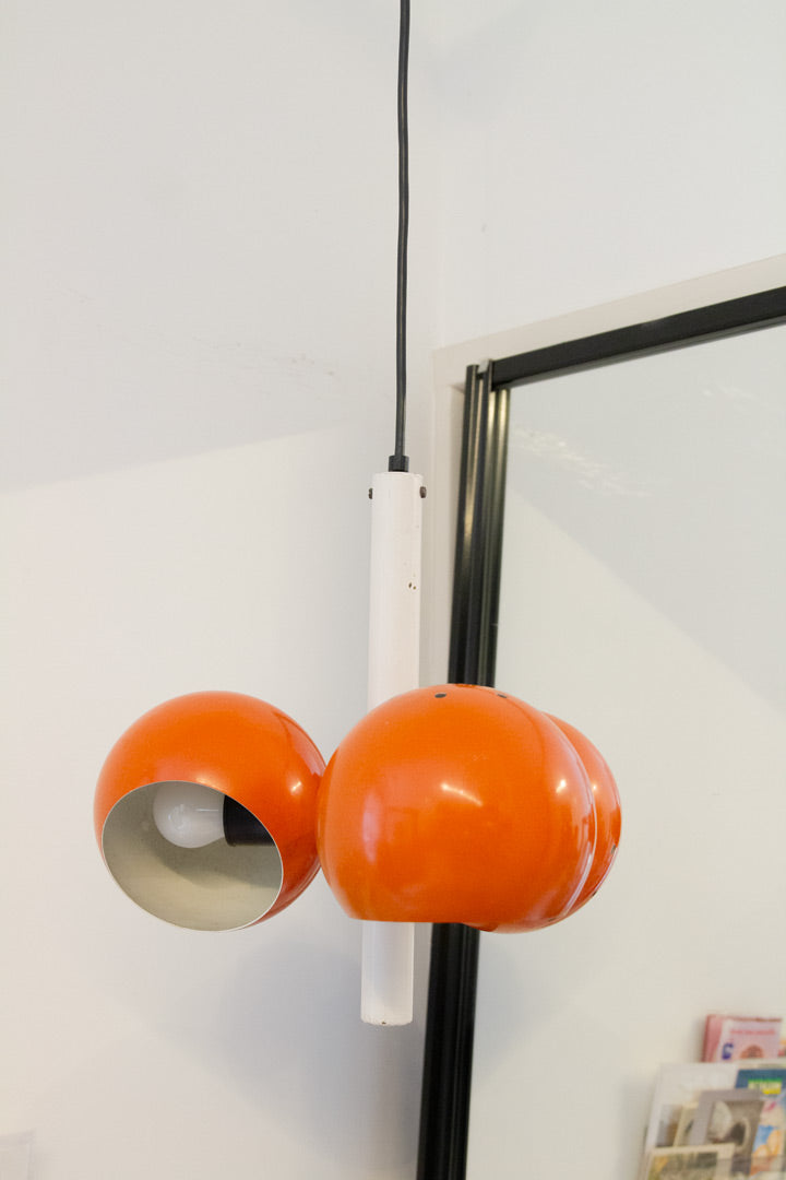 70s hanglamp Space-Age oranje bollen spots