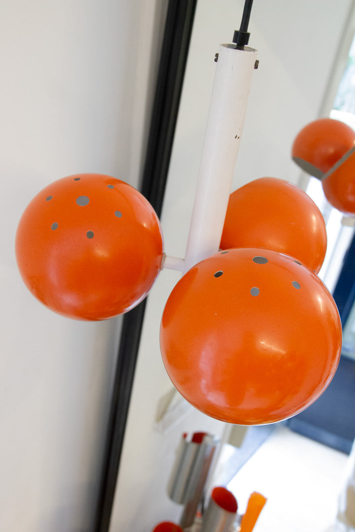 70s hanglamp Space-Age oranje bollen spots