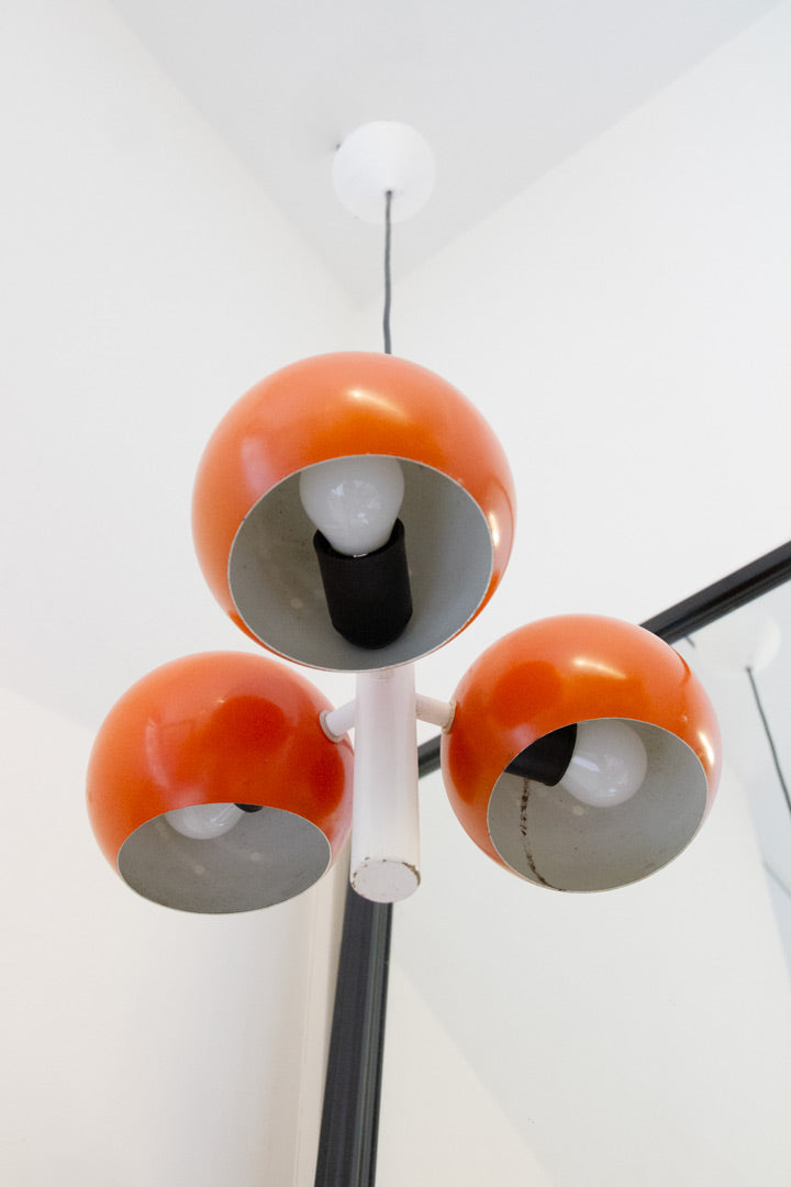 70s hanglamp Space-Age oranje bollen spots