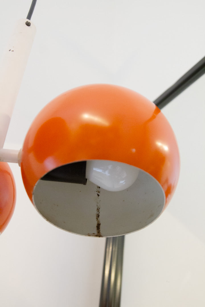 70s hanglamp Space-Age oranje bollen spots