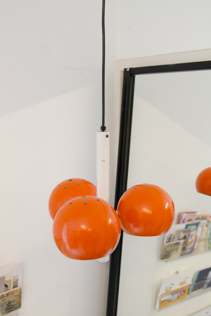 70s hanglamp Space-Age oranje bollen spots