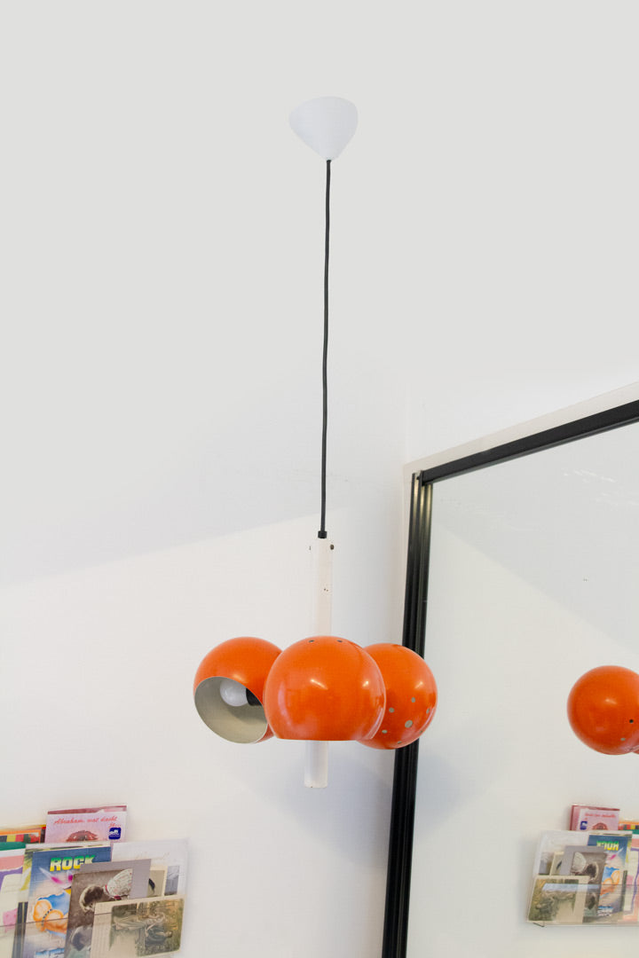 70s hanglamp Space-Age oranje bollen spots