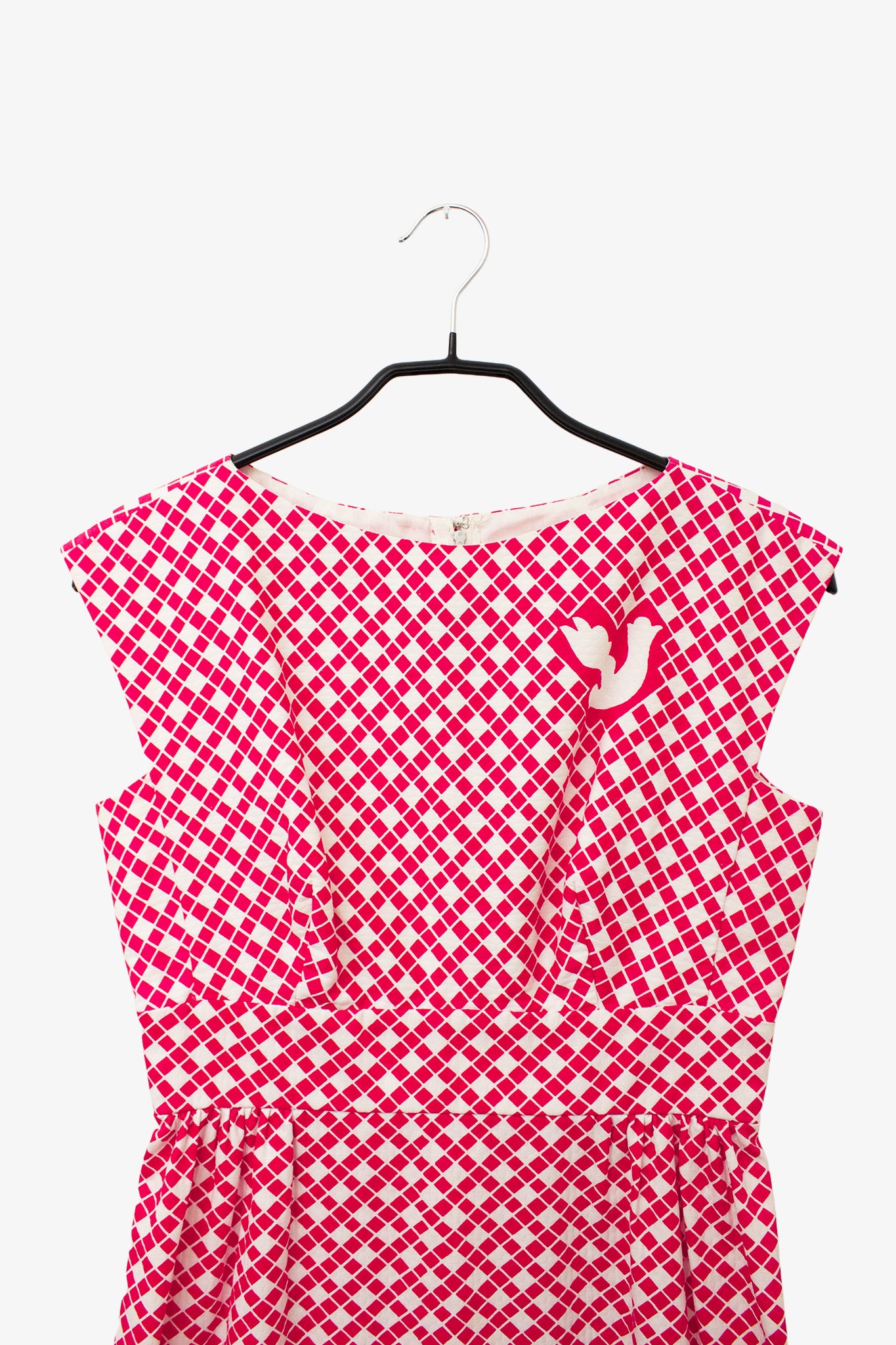 70’s roze witte jurk Malia Honolulu