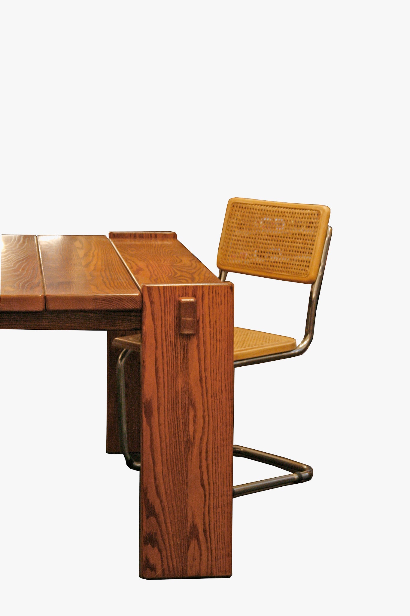 70s Robuuste vintage eiken eettafel