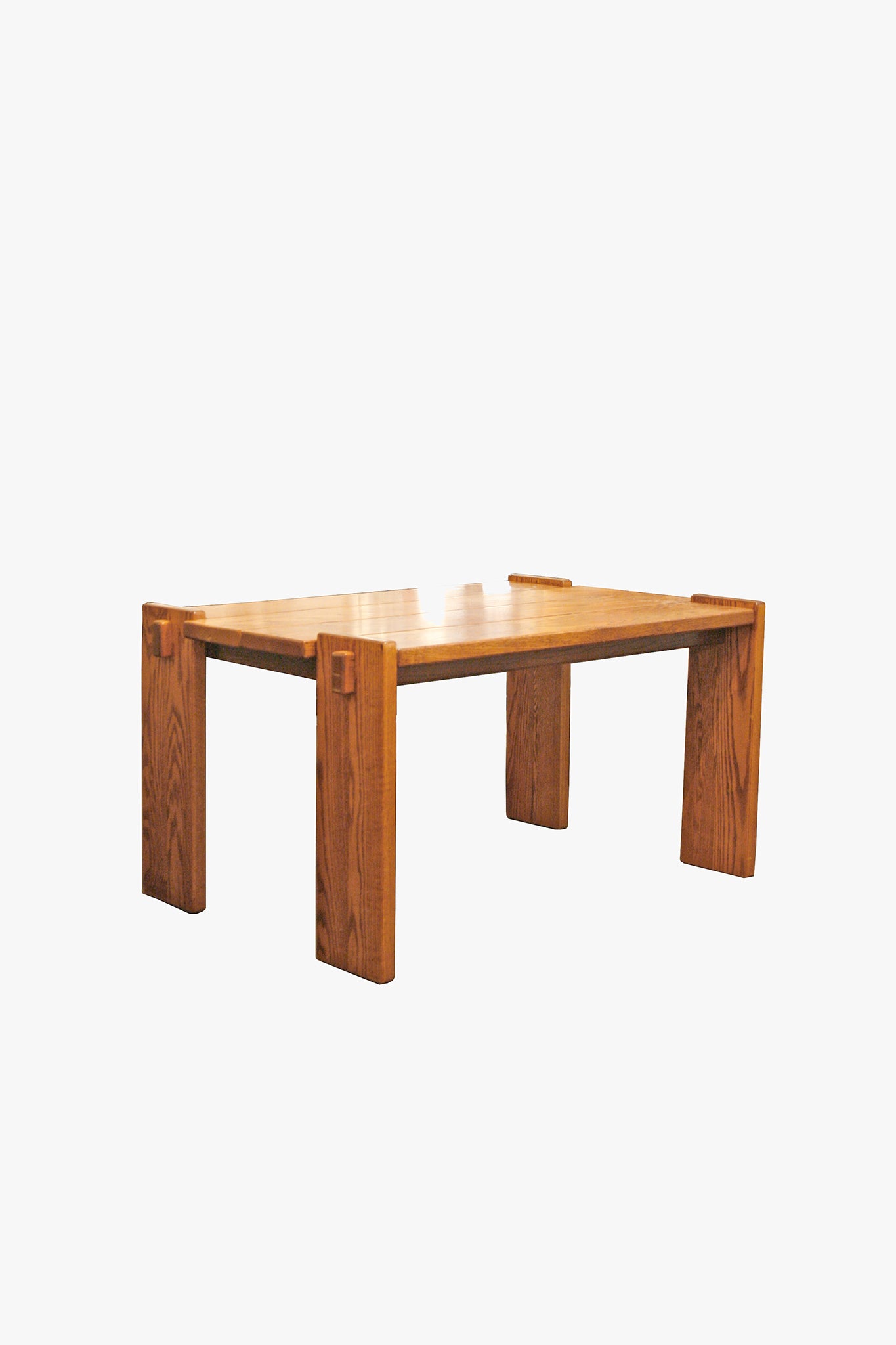 70s Robuuste vintage eiken eettafel