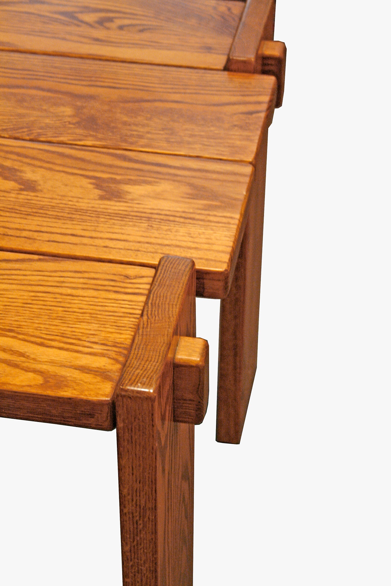 70s Robuuste vintage eiken eettafel