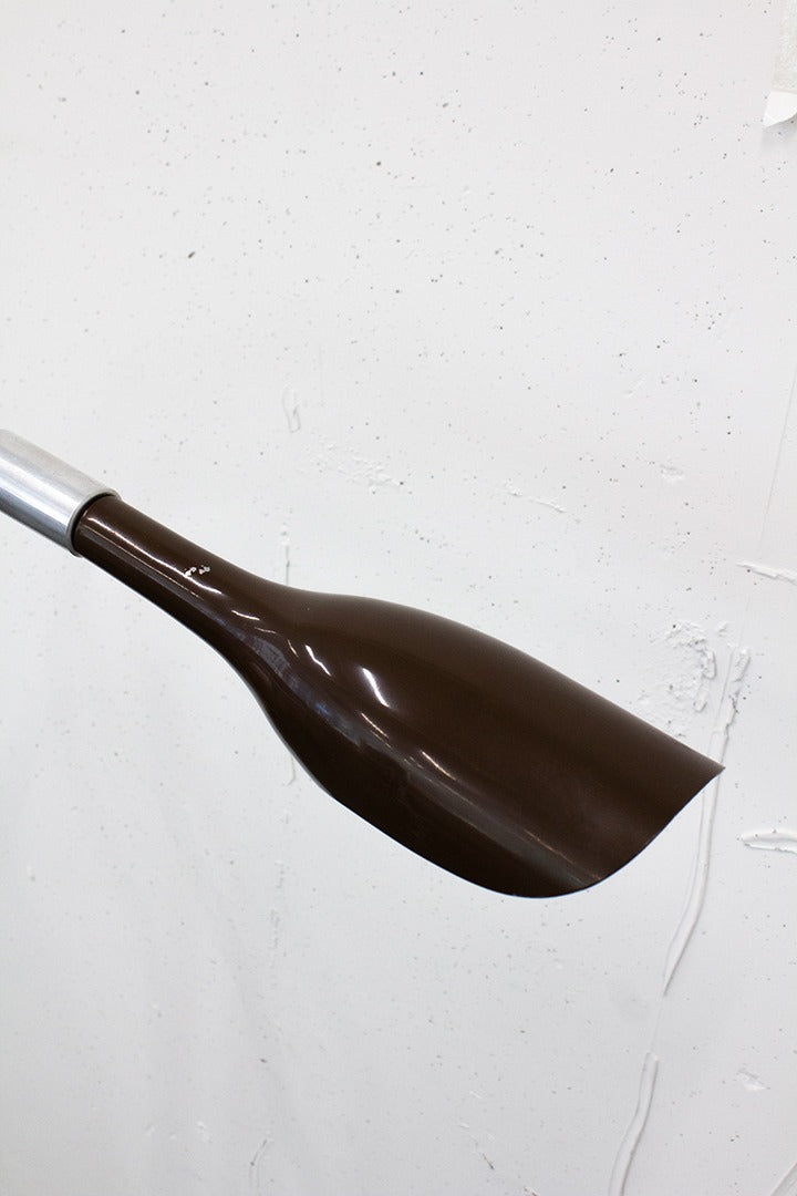 70s staande lamp met buigbare arm en bruine spot