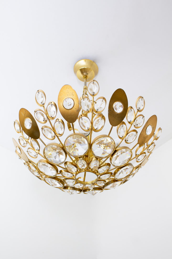 Palwa vergulde plafondlamp jaren 70