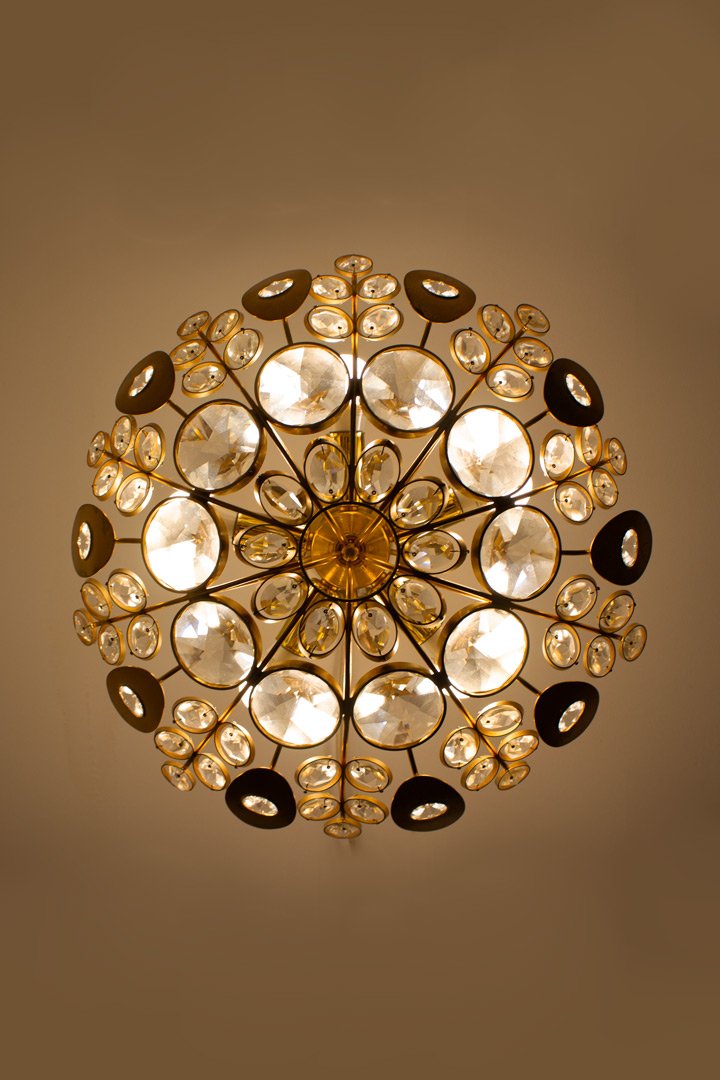 Palwa vergulde plafondlamp jaren 70