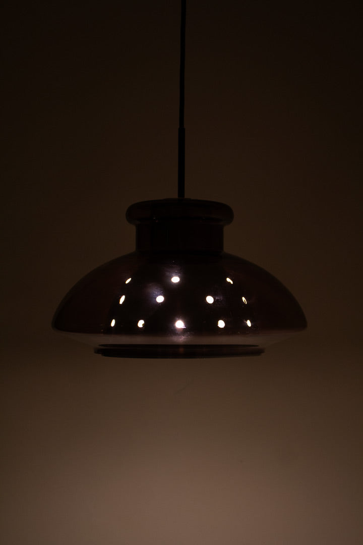 70's vintage Doria hanglamp paars