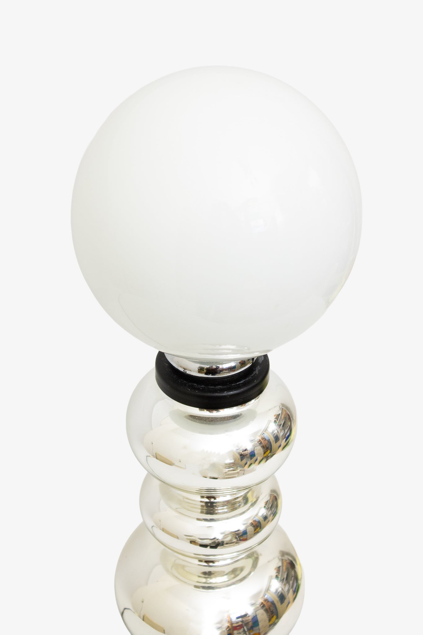 70’s vintage glazen chrome Space Age tafellamp 