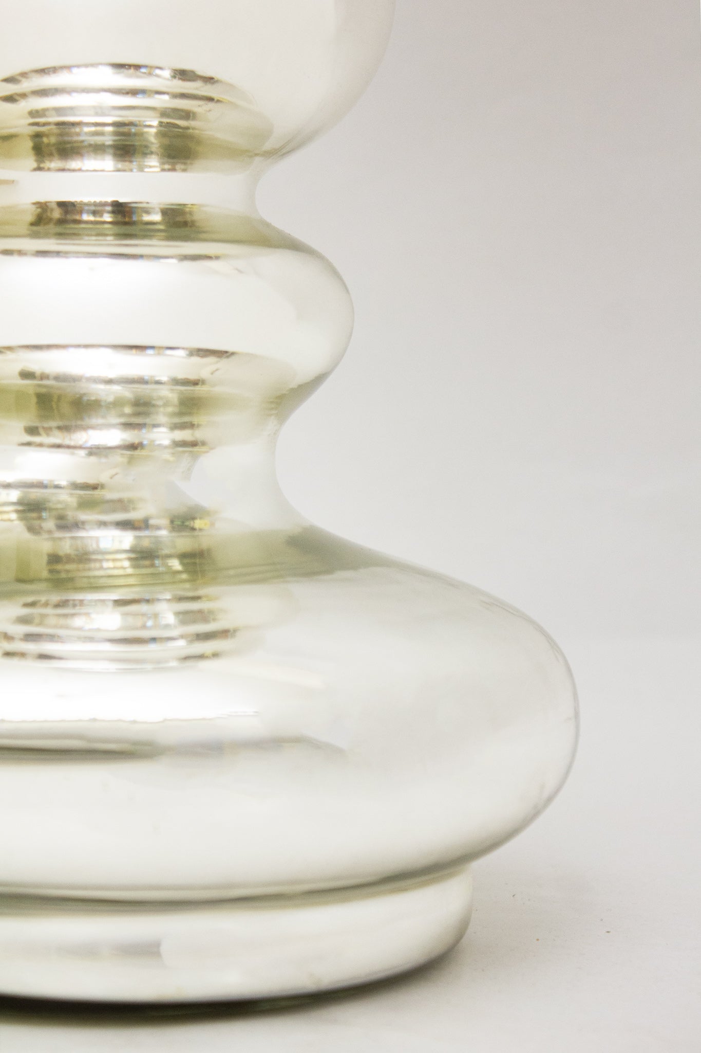 70’s vintage glazen chrome Space Age tafellamp 