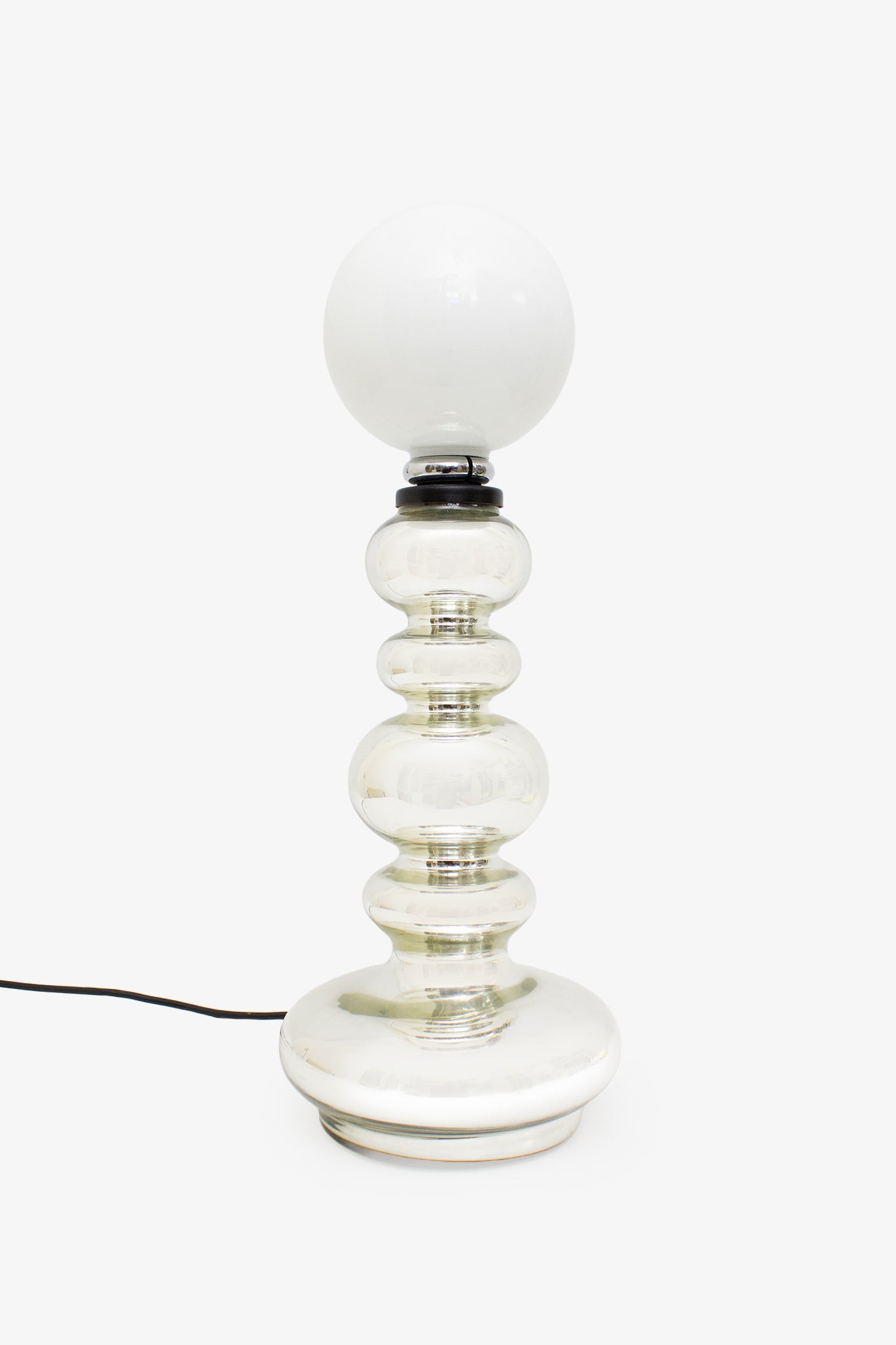 70’s vintage glazen chrome Space Age tafellamp 