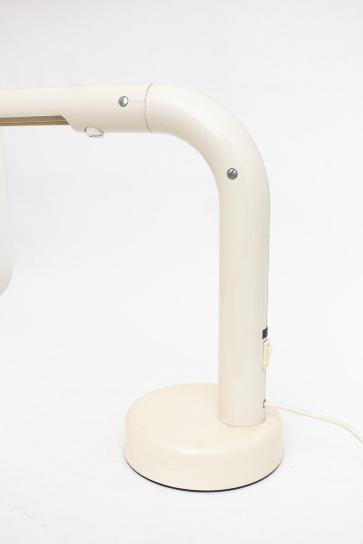 70's witte tube bureaulamp voor Atelje Lyktan