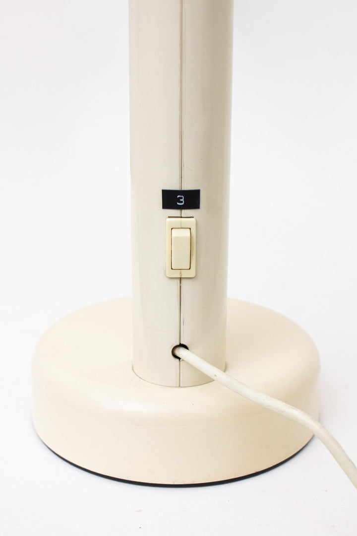 70's witte tube bureaulamp voor Atelje Lyktan