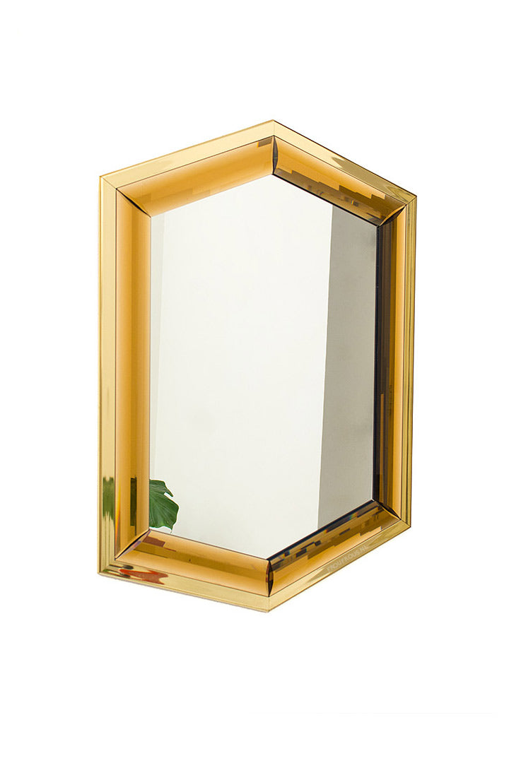 80s Art Deco spiegel Hexagon
