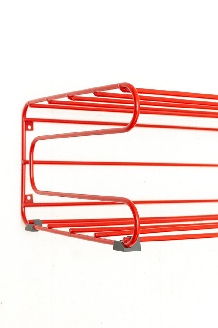 80s Ikea Frän rode draadstalen kapstok in Tomado Pilastro stijl