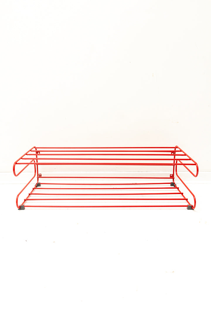 80s Ikea Frän rode draadstalen kapstok in Tomado Pilastro stijl
