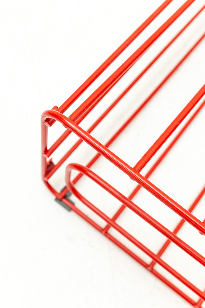 80s Ikea Frän rode draadstalen kapstok in Tomado Pilastro stijl