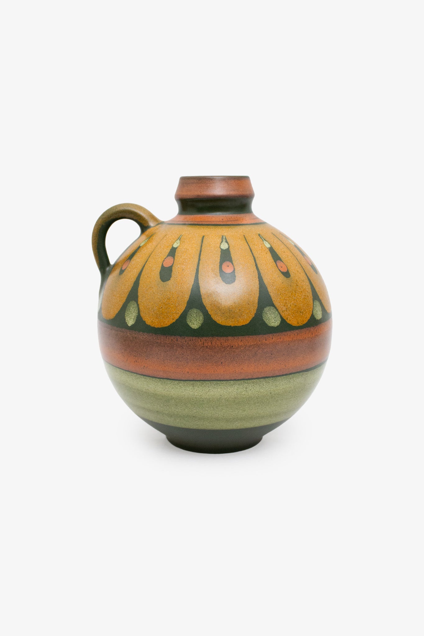 80’s KMK Kupfermühle vaas met lima decor