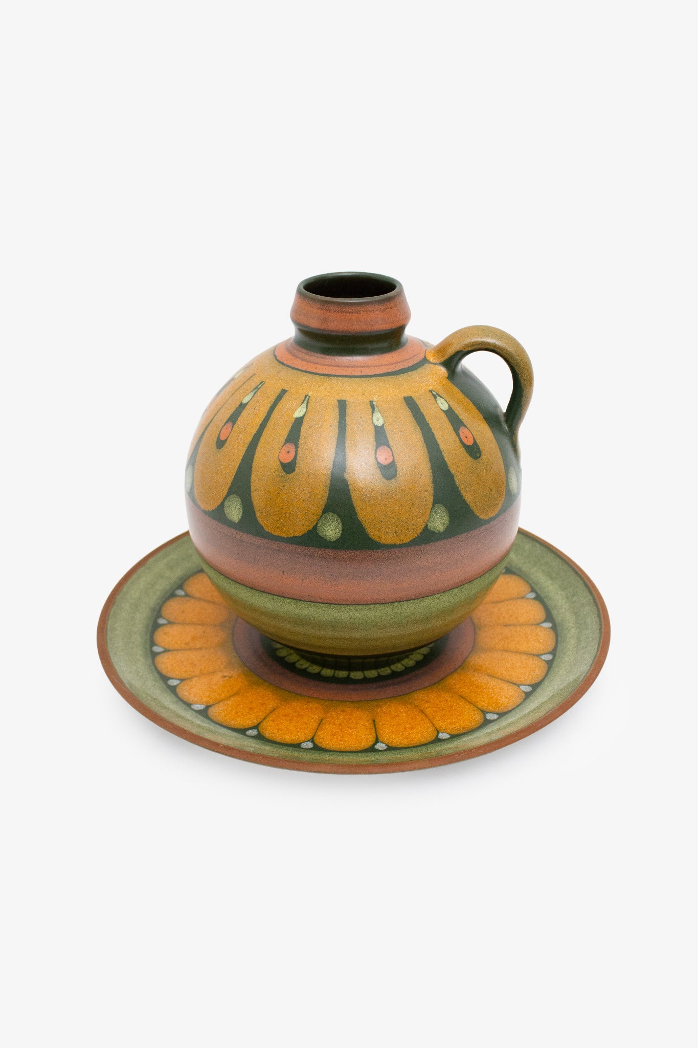 80’s KMK Kupfermühle vaas met lima decor