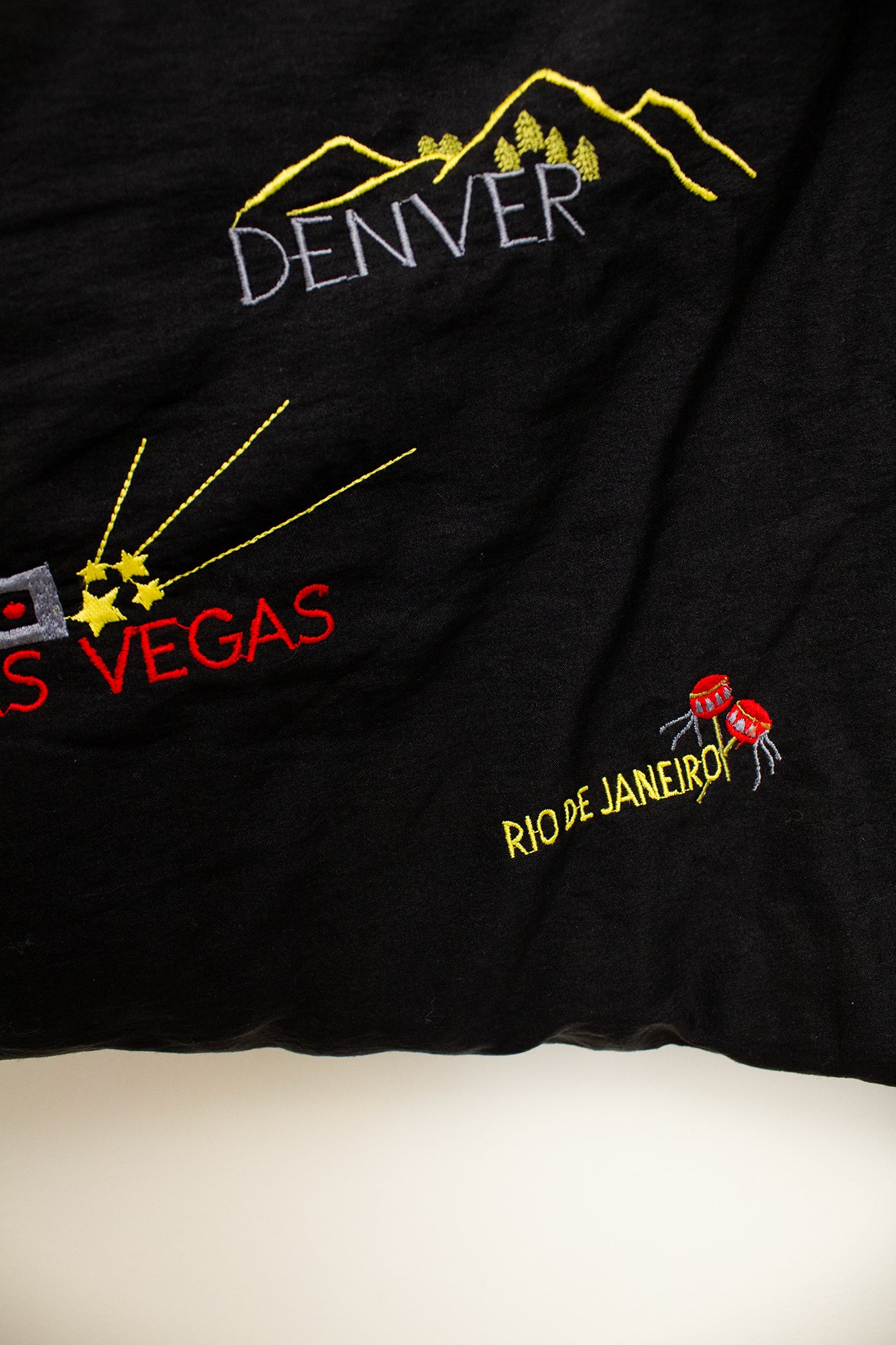 80’s vintage ski-pak wereldsteden met ceintuur