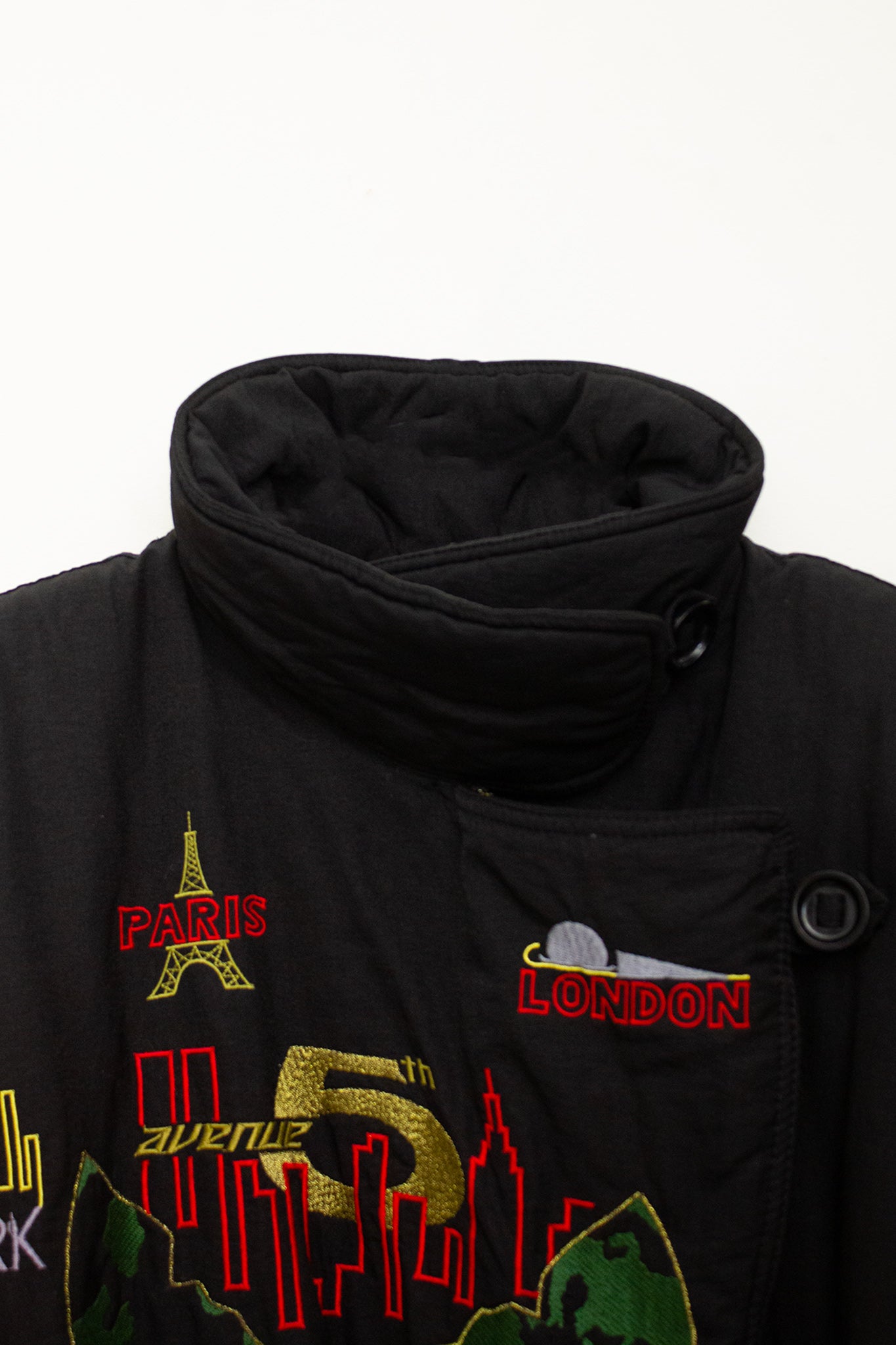 80’s vintage ski-pak wereldsteden met ceintuur