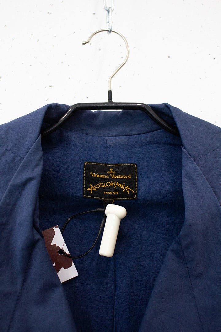 Vivienne Westwood Anglomania blauwe 90’s asymmetrische blazer