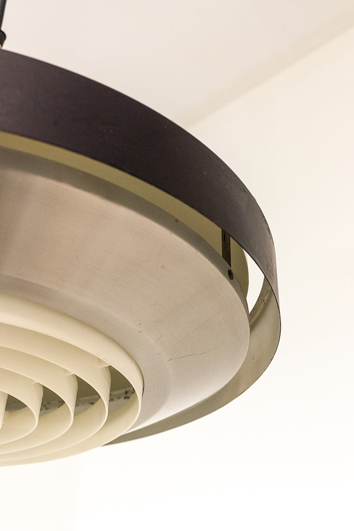 Aluminium Space Age hanglamp jaren 60