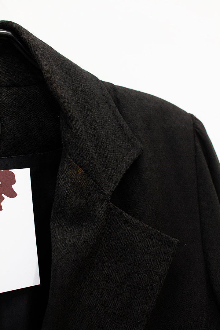 Zwart Ann Demeulemeester jasje met zigzag-patroon