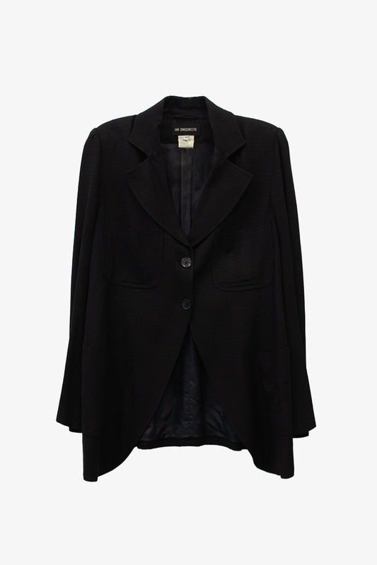 Zwart Ann Demeulemeester jasje met zigzag-patroon