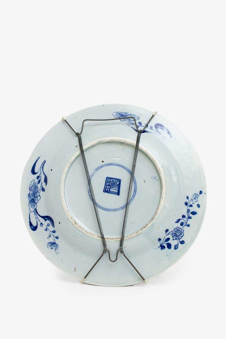 Antiek Chinees Kangxi bord 'zotjes' met ophanging