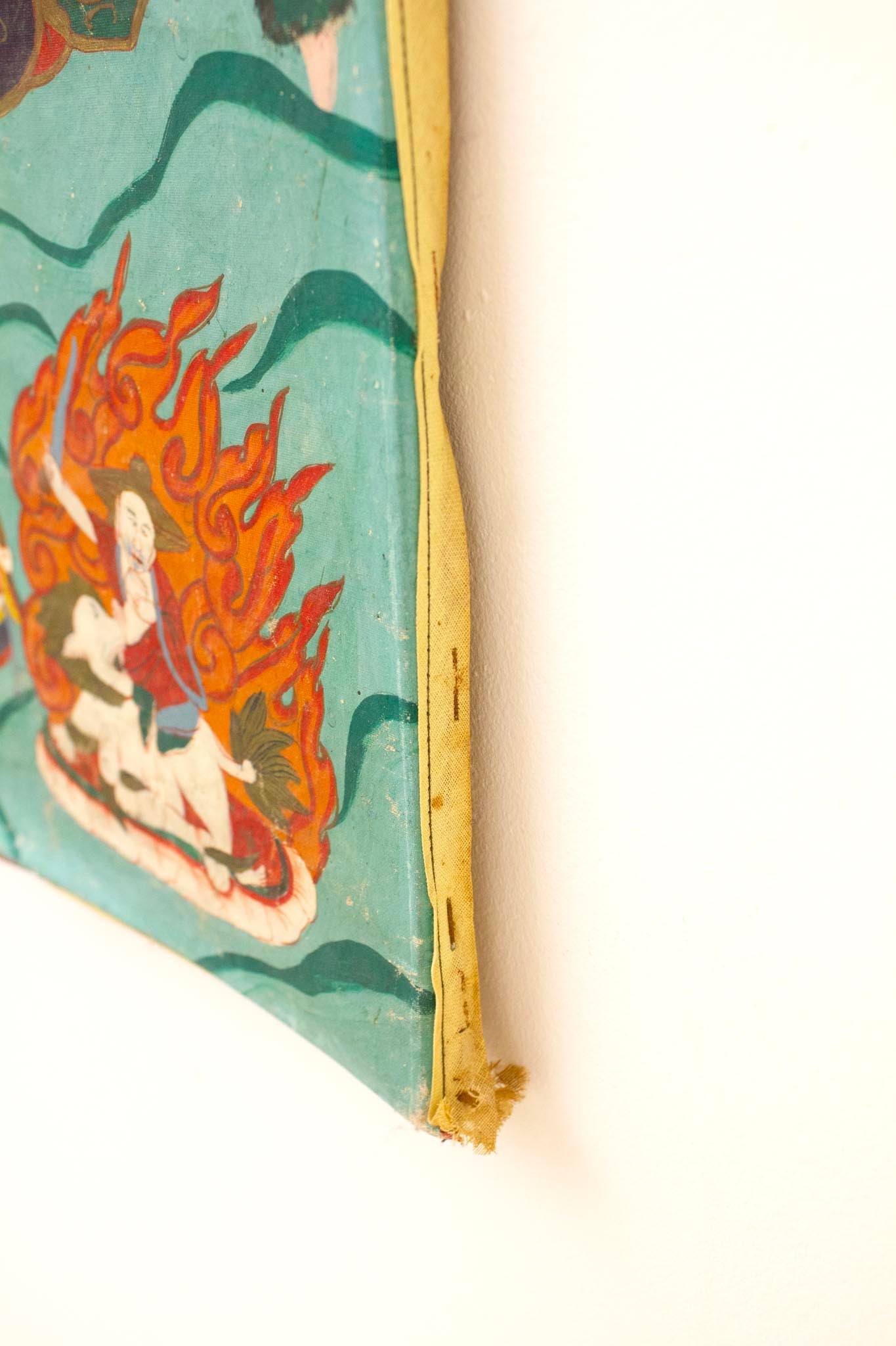 Antiek Tibetaans Boeddhistische thangka/ doek Vajrabhairava 1800-1900