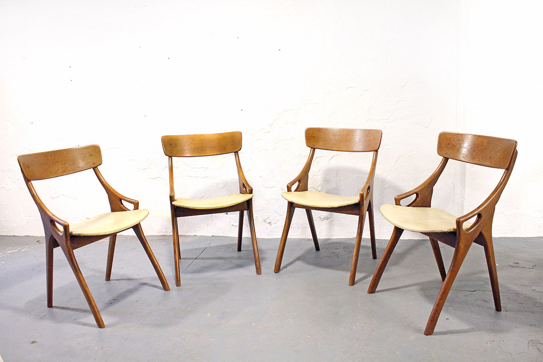 Arne Hovmand Olsen vintage eetkamerstoelen