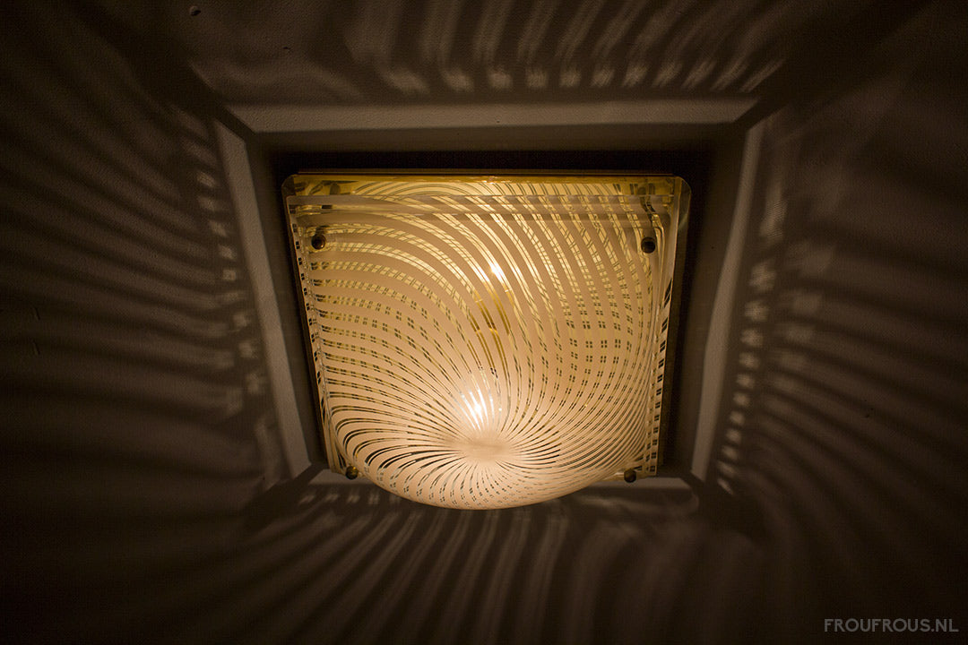 Art Deco-stijl Massive plafonniere goud