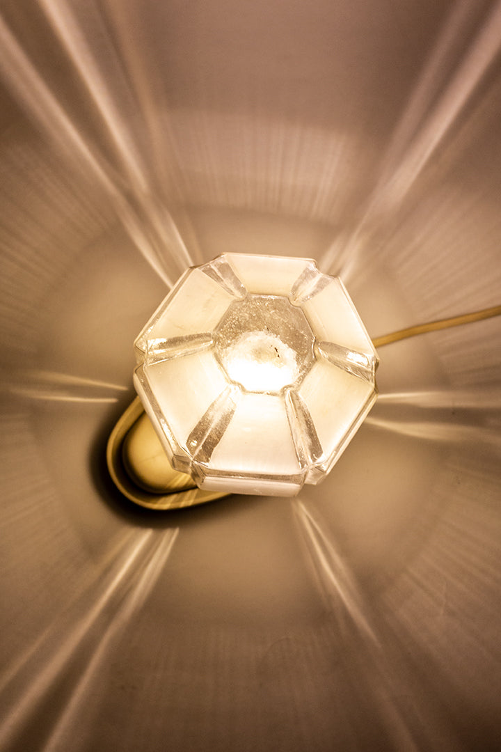 Art Deco tafellamp van glas vintage