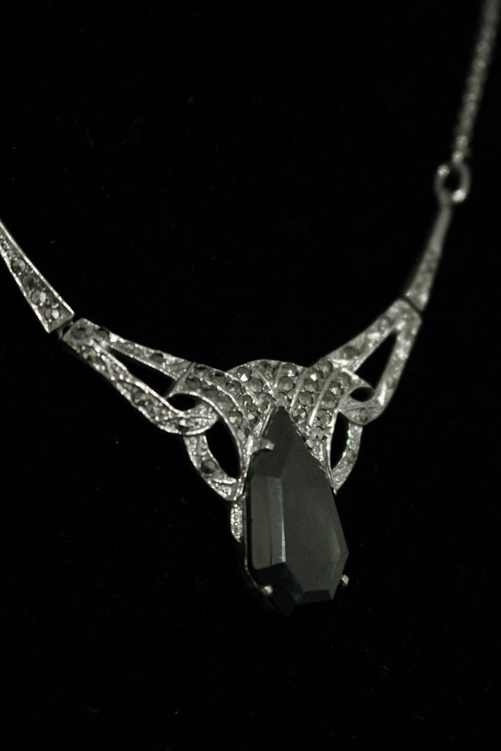 Art Nouveau collier Hematiet & Markasiet