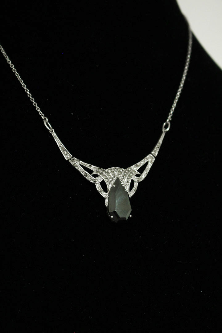 Art Nouveau collier Hematiet & Markasiet