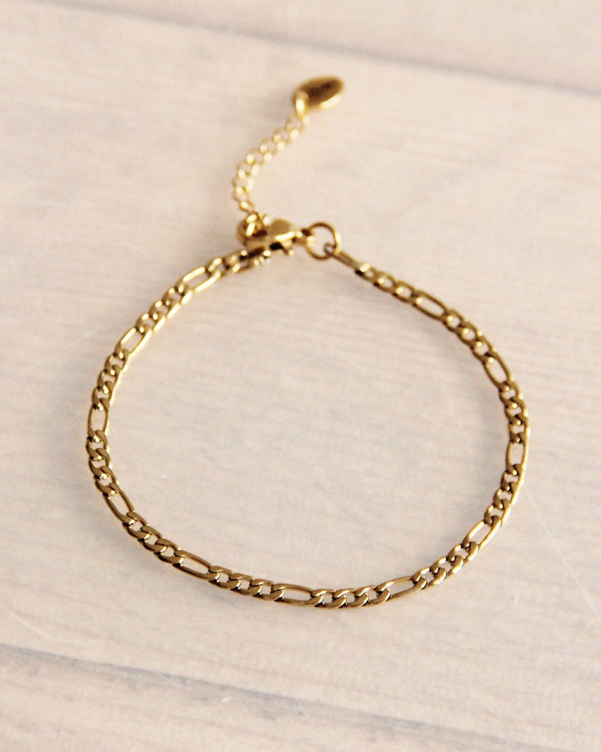 Bazou stalen schakelarmband goud- of zilverkleurig